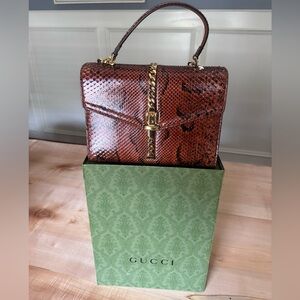 Gucci Sylvie 1969 Tote Bag Python